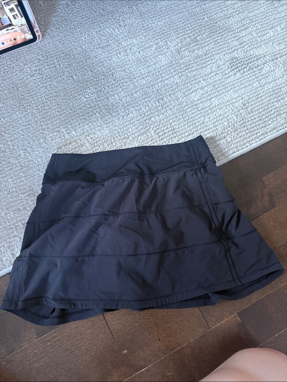 lululemon athletica Black Athletic Skort with Built-In Shorts